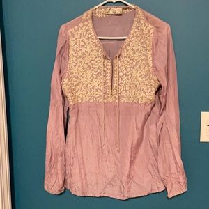 Lilac Silk Tunic